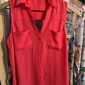 Express Sleeveless Button Down
